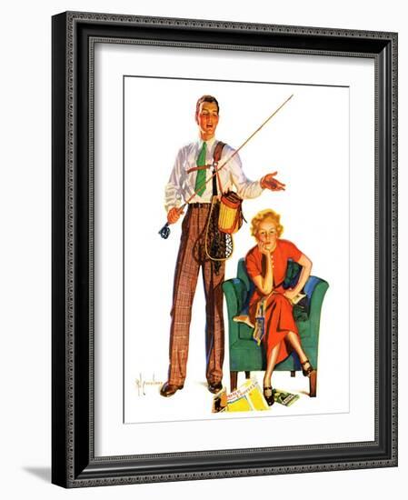 "Whose Vacation?,"July 25, 1936-R.J. Cavaliere-Framed Giclee Print