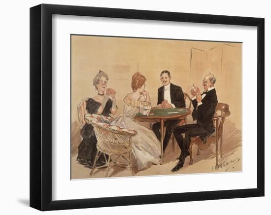 Why Did She Declare Hearts?-Leonard Raven-Hill-Framed Premium Giclee Print