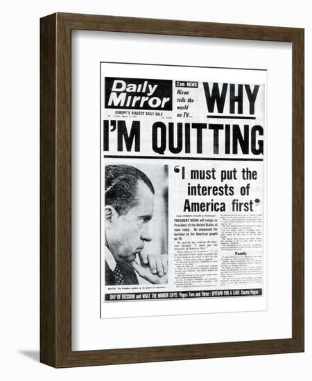 Why I'M Quitting, I Must Put the Interests of America First-null-Framed Photographic Print