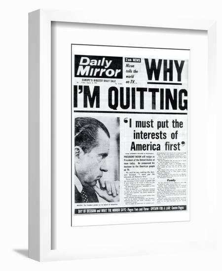 Why I'M Quitting, I Must Put the Interests of America First-null-Framed Photographic Print