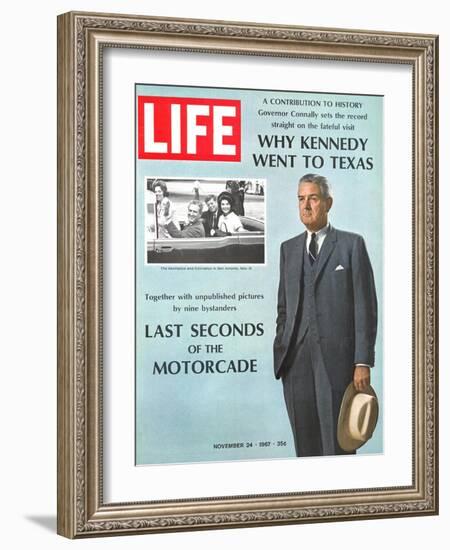 Why Kennedy Went to Texas, Last Seconds of the Motorcade, November 24, 1967-John Dominis-Framed Photographic Print