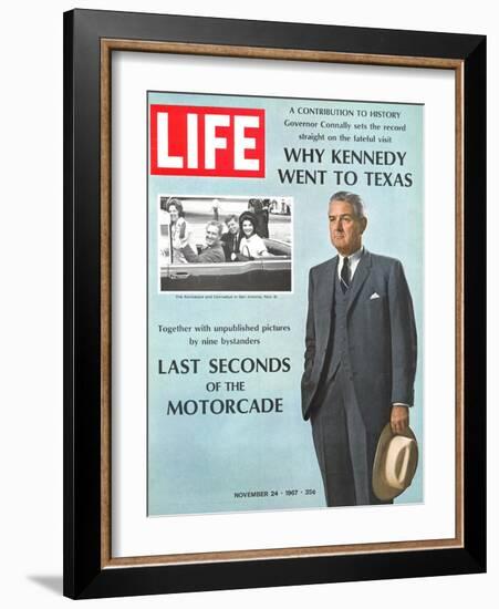 Why Kennedy Went to Texas, Last Seconds of the Motorcade, November 24, 1967-John Dominis-Framed Photographic Print