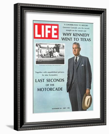 Why Kennedy Went to Texas, Last Seconds of the Motorcade, November 24, 1967-John Dominis-Framed Photographic Print