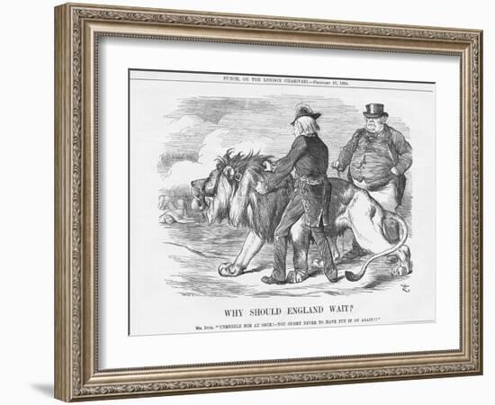 Why Should England Wait?, 1884-John Tenniel-Framed Giclee Print