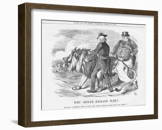 Why Should England Wait?, 1884-John Tenniel-Framed Giclee Print