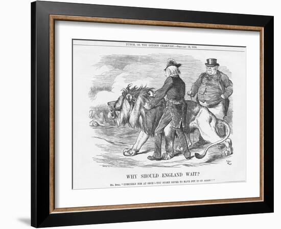 Why Should England Wait?, 1884-John Tenniel-Framed Giclee Print