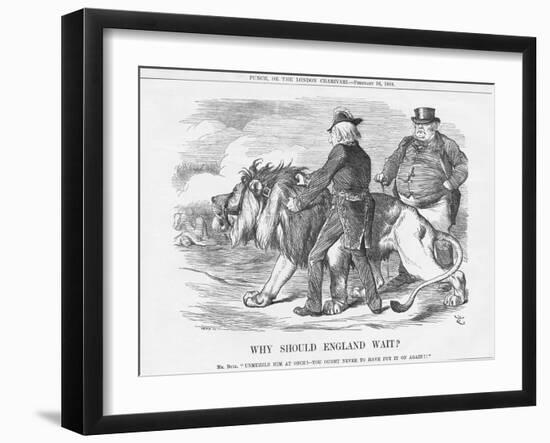 Why Should England Wait?, 1884-John Tenniel-Framed Giclee Print