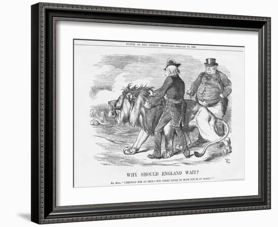 Why Should England Wait?, 1884-John Tenniel-Framed Giclee Print