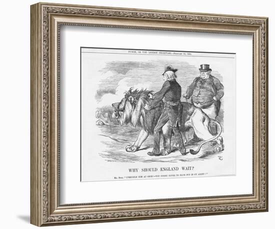 Why Should England Wait?, 1884-John Tenniel-Framed Giclee Print