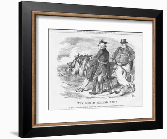 Why Should England Wait?, 1884-John Tenniel-Framed Giclee Print