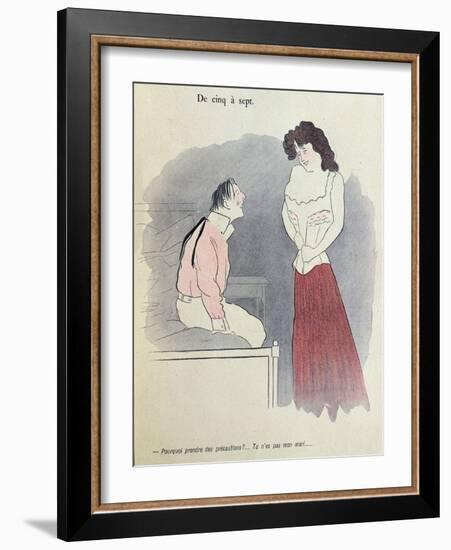 Why Take Precautions? You are Not My Husband', from 'L'Assiette Au Beurre'-Leonetto Cappiello-Framed Giclee Print