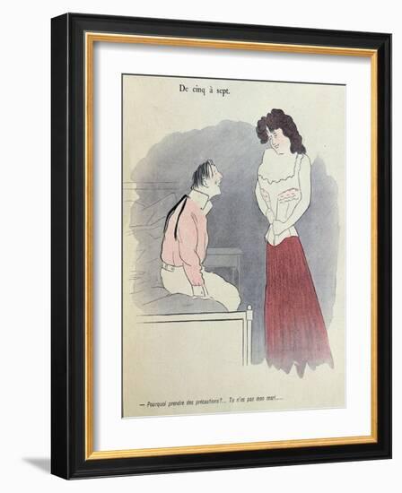 Why Take Precautions? You are Not My Husband', from 'L'Assiette Au Beurre'-Leonetto Cappiello-Framed Giclee Print