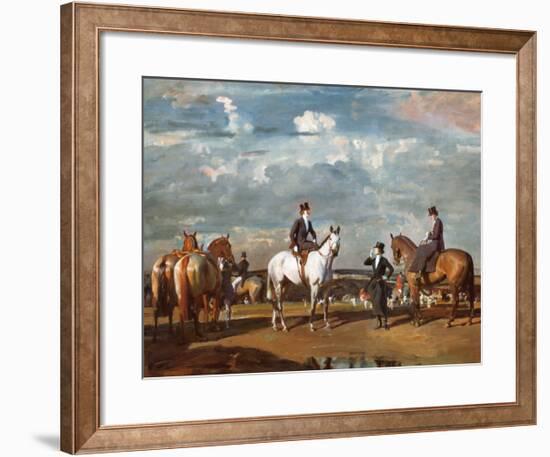 Why Weren't You Out Yesterday?-Alfred James Munnings-Framed Art Print