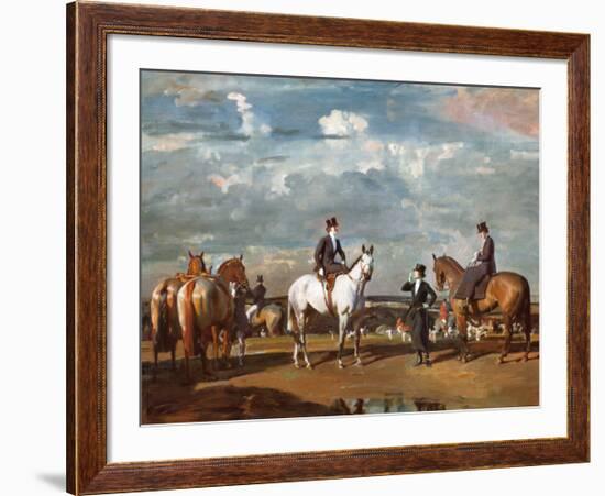 Why Weren't You Out Yesterday?-Alfred James Munnings-Framed Art Print