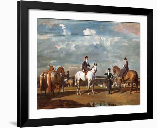 Why Weren't You Out Yesterday?-Alfred James Munnings-Framed Art Print