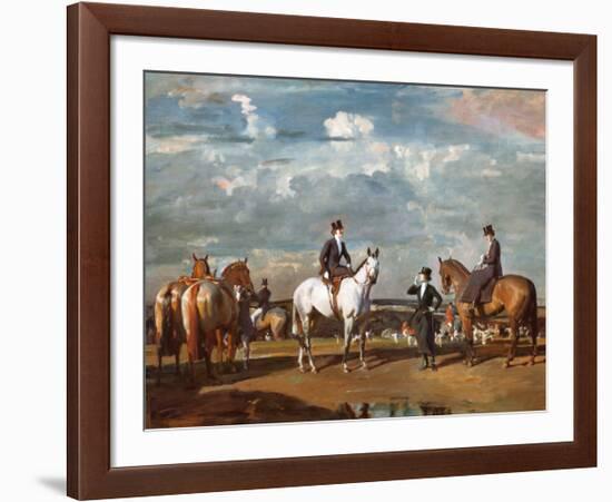 Why Weren't You Out Yesterday?-Alfred James Munnings-Framed Art Print