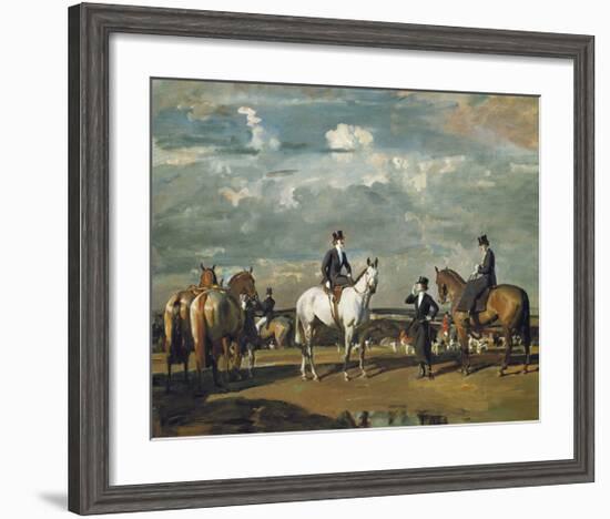 Why Weren't You Out Yesterday?-Sir Alfred Munnings-Framed Premium Giclee Print