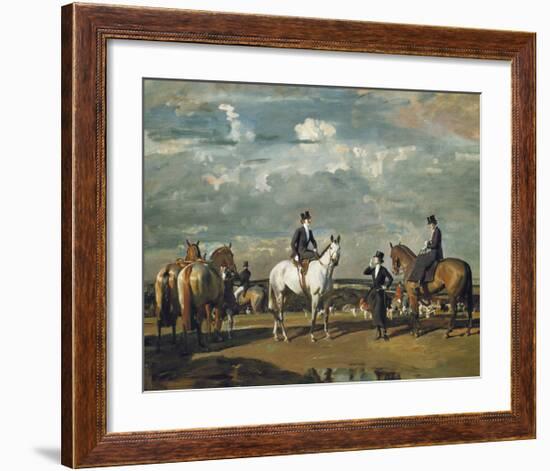 Why Weren't You Out Yesterday?-Sir Alfred Munnings-Framed Premium Giclee Print