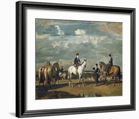 Why Weren't You Out Yesterday?-Sir Alfred Munnings-Framed Premium Giclee Print