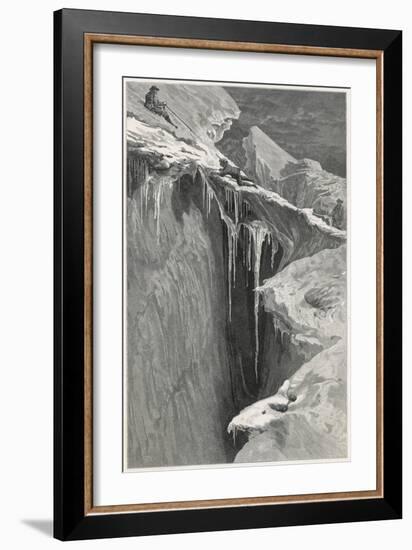Whymper Climbs the Matterhorn-null-Framed Premium Giclee Print
