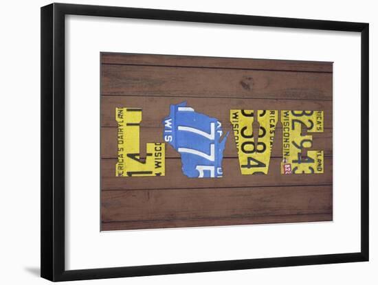 WI State Love-Design Turnpike-Framed Giclee Print