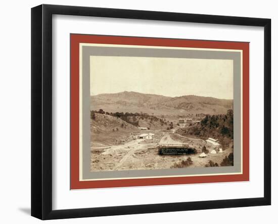 Wi-Wi-La-Kah-Ta Canon. Old Hotel, New Bath House, Hotel Minnekahta and Battle Mt. in Background-John C. H. Grabill-Framed Giclee Print