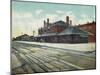 Wichita, Kansas - Exterior View of Rock Island Train Depot-Lantern Press-Mounted Art Print