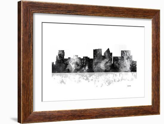 Wichita Kansas Skyline BG 1-Marlene Watson-Framed Giclee Print