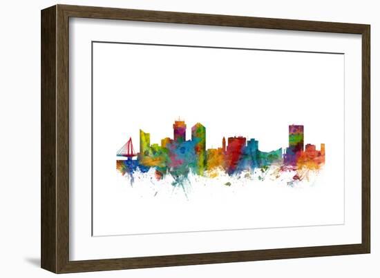 Wichita Kansas Skyline-Michael Tompsett-Framed Art Print