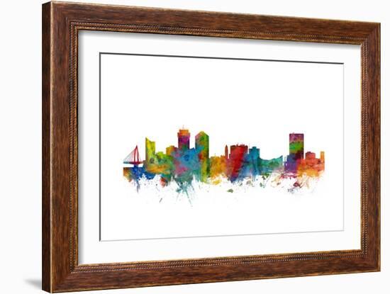 Wichita Kansas Skyline-Michael Tompsett-Framed Art Print