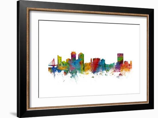 Wichita Kansas Skyline-Michael Tompsett-Framed Art Print