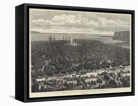 Wick Harbour During the Herring Fishing-Samuel Read-Framed Premier Image Canvas
