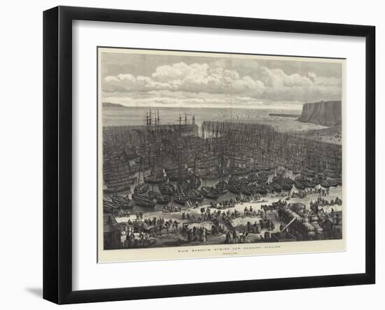 Wick Harbour During the Herring Fishing-Samuel Read-Framed Giclee Print