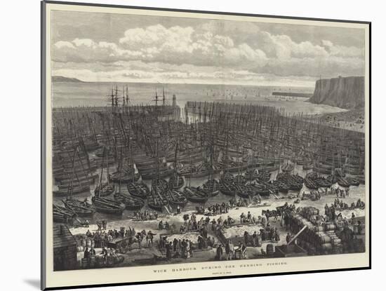 Wick Harbour During the Herring Fishing-Samuel Read-Mounted Giclee Print