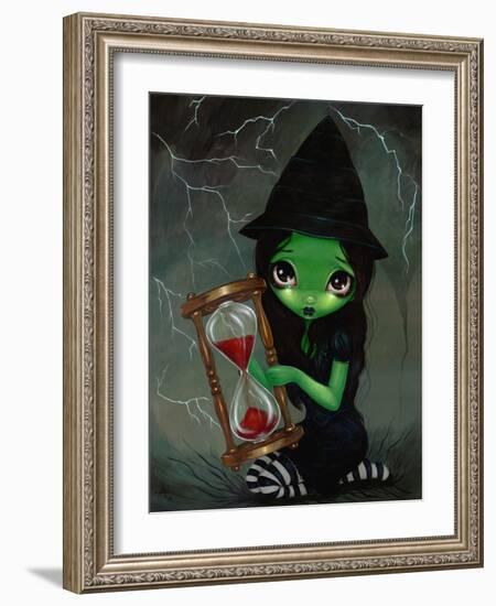 Wicked Witch and Her Hourglass-Jasmine Becket-Griffith-Framed Art Print