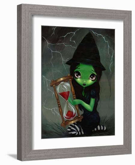 Wicked Witch and Her Hourglass-Jasmine Becket-Griffith-Framed Art Print