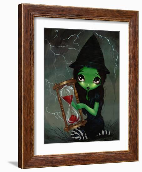 Wicked Witch and Her Hourglass-Jasmine Becket-Griffith-Framed Art Print