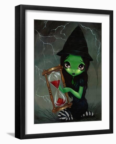 Wicked Witch and Her Hourglass-Jasmine Becket-Griffith-Framed Art Print