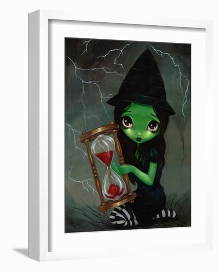 Wicked Witch and Her Hourglass-Jasmine Becket-Griffith-Framed Art Print