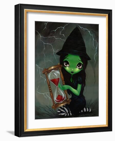 Wicked Witch and Her Hourglass-Jasmine Becket-Griffith-Framed Art Print