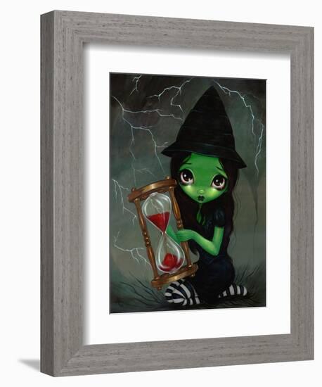 Wicked Witch and Her Hourglass-Jasmine Becket-Griffith-Framed Art Print