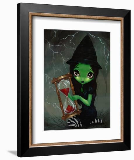 Wicked Witch and Her Hourglass-Jasmine Becket-Griffith-Framed Art Print