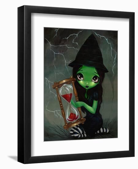 Wicked Witch and Her Hourglass-Jasmine Becket-Griffith-Framed Art Print