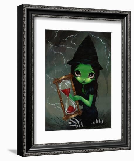 Wicked Witch and Her Hourglass-Jasmine Becket-Griffith-Framed Art Print