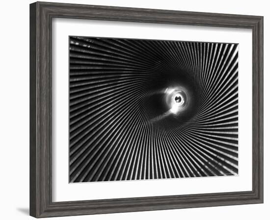 Wide Angle of the Barrel of a 16 Inch Gun-Andreas Feininger-Framed Photographic Print