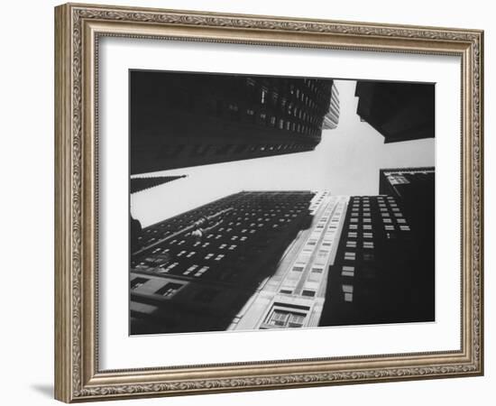 Wide Angle of Tower Buildings of Wall St-Eliot Elisofon-Framed Photographic Print
