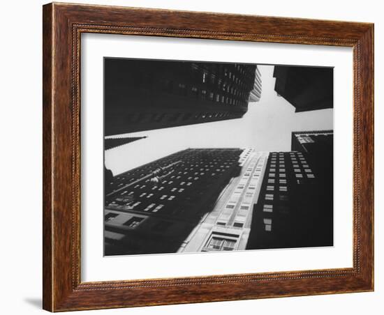 Wide Angle of Tower Buildings of Wall St-Eliot Elisofon-Framed Photographic Print