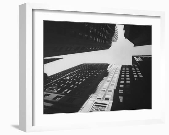 Wide Angle of Tower Buildings of Wall St-Eliot Elisofon-Framed Photographic Print