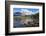 Wide angle shot of Capri Lagoon featuring Monte Fitz Roy in the background and rocks in the foregro-Fernando Carniel Machado-Framed Photographic Print