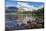 Wide angle shot of Capri Lagoon featuring Monte Fitz Roy in the background and rocks in the foregro-Fernando Carniel Machado-Mounted Photographic Print